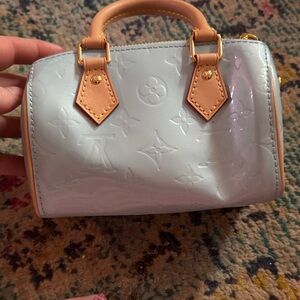 Louis Vuitton Glossy White and Tan Mini Bag